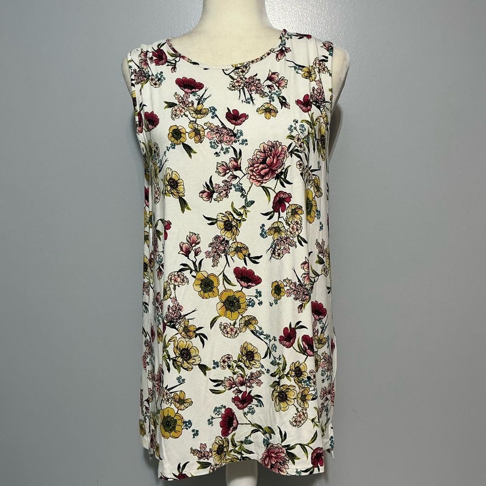 J. Jill Floral Tank Womens Size M
